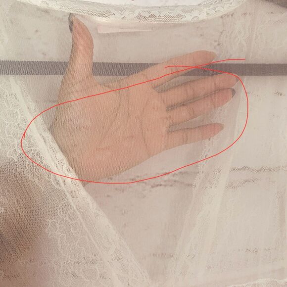 Romantic Design Studio Ivory Lace Sheer Robe Peignoir Small Medium Cottagecore - Picture 6 of 7